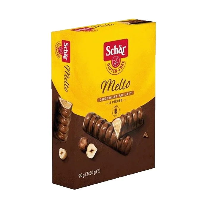 SCHÄR Melto Oplatky v čokoládě plněné lískooříškovou náplní 3x30 g