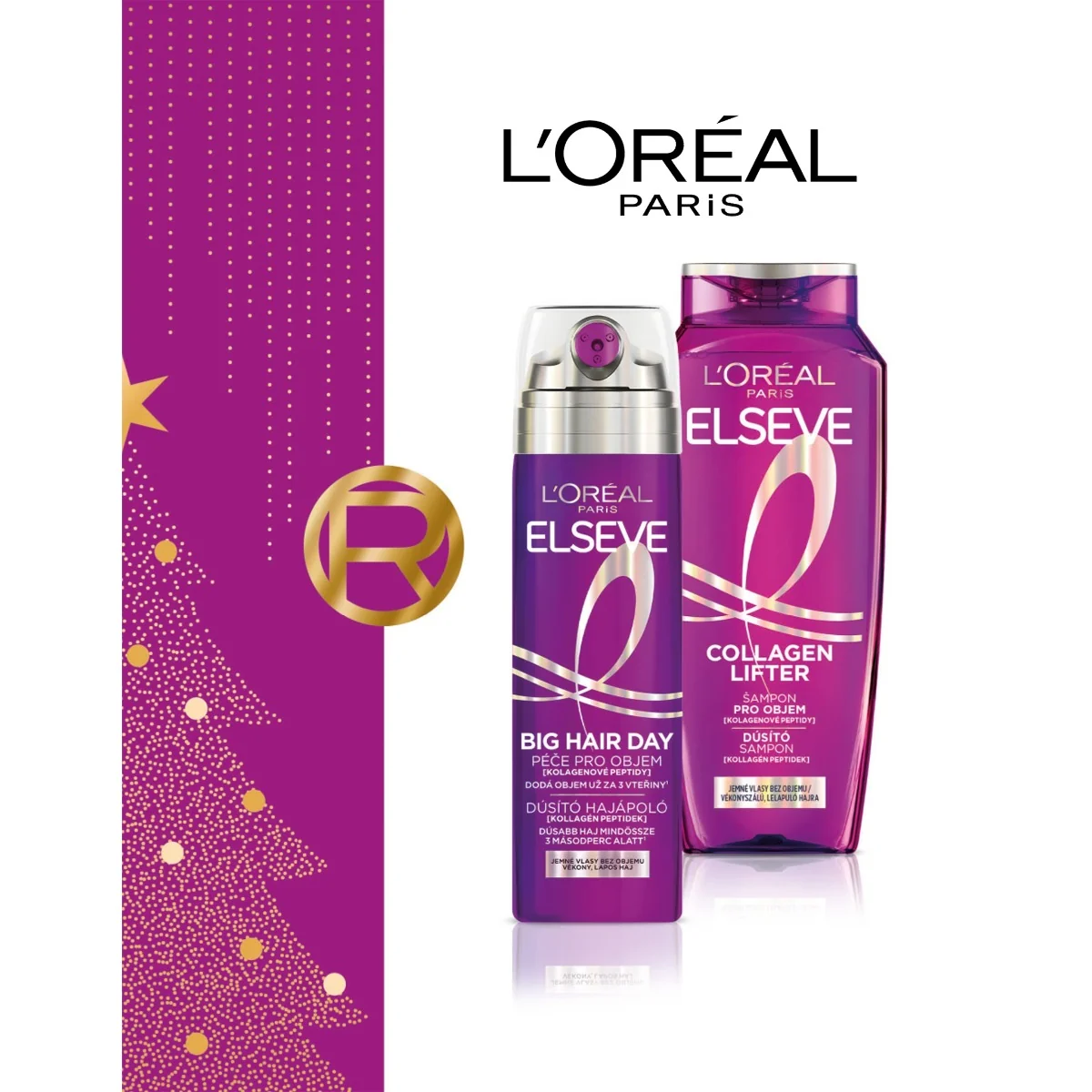 L'Oréal Paris Elseve Collagen Lifter dárková sada 2 ks