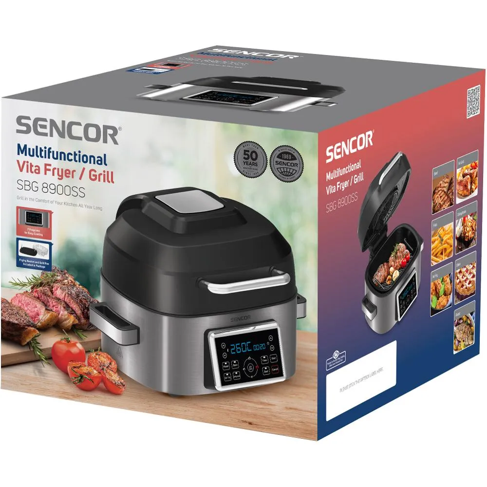 SENCOR SBG 8900SS multifunkční fritéza a gril