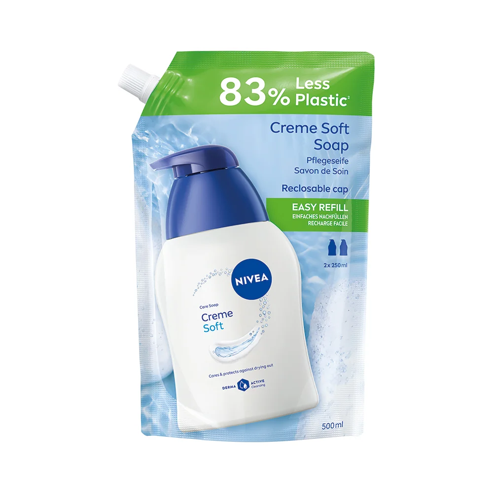 Nivea Krémové tekuté mýdlo Creme Soft náhradní náplň 500 ml