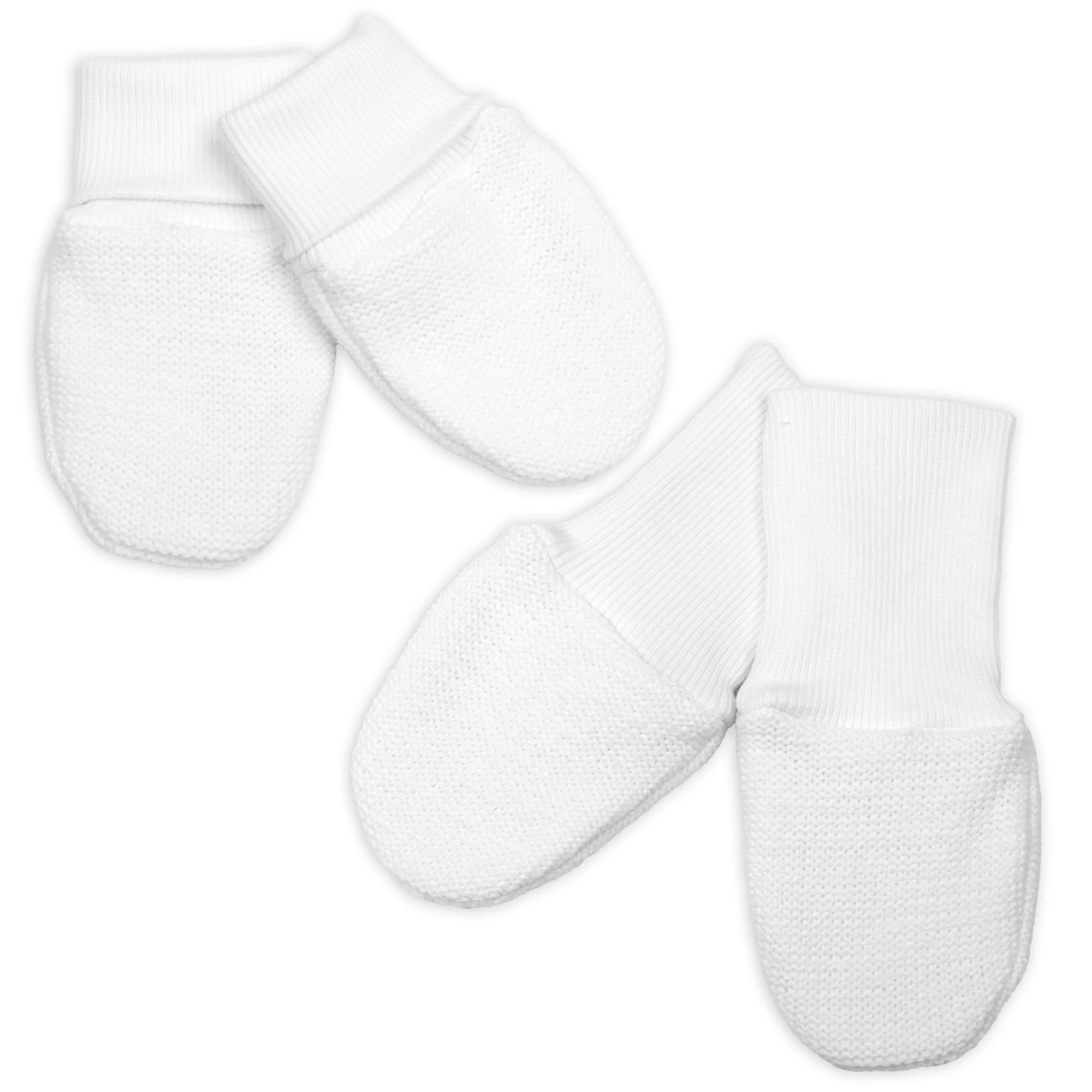 Baby Nellys Pletené kojenecké rukavičky vel. 56/68 - 1 pár, bílé