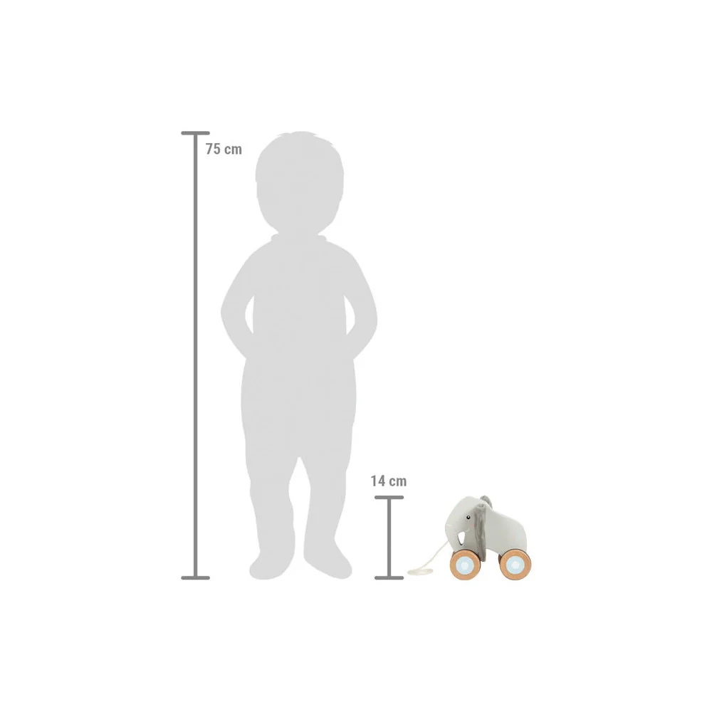 Small Foot Dřevěná tahací hračka Slon 1 ks