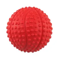 Dog Fantasy Hračka míček basketbal s bodlinami pískací mix barev
