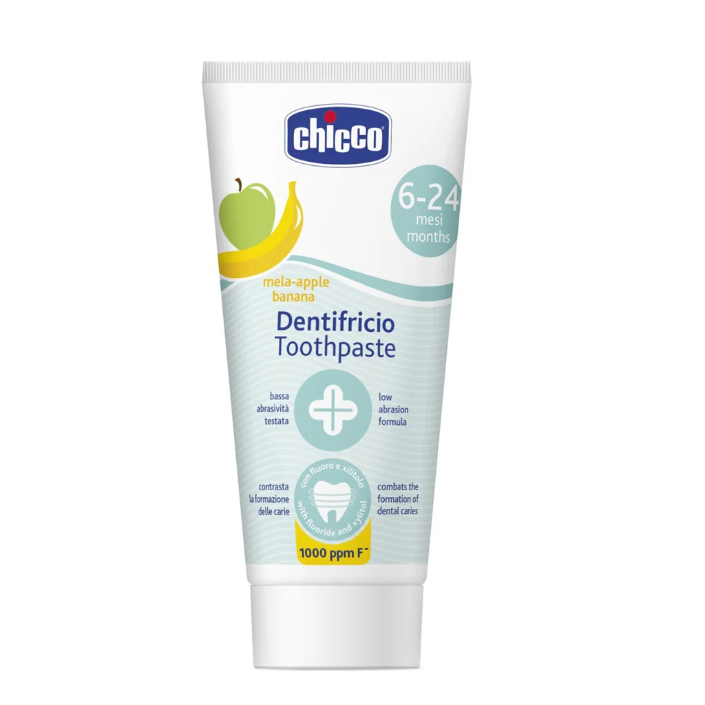 Chicco Zubní pasta s fluórem 6–24 měsíců 50 ml jablko-banán