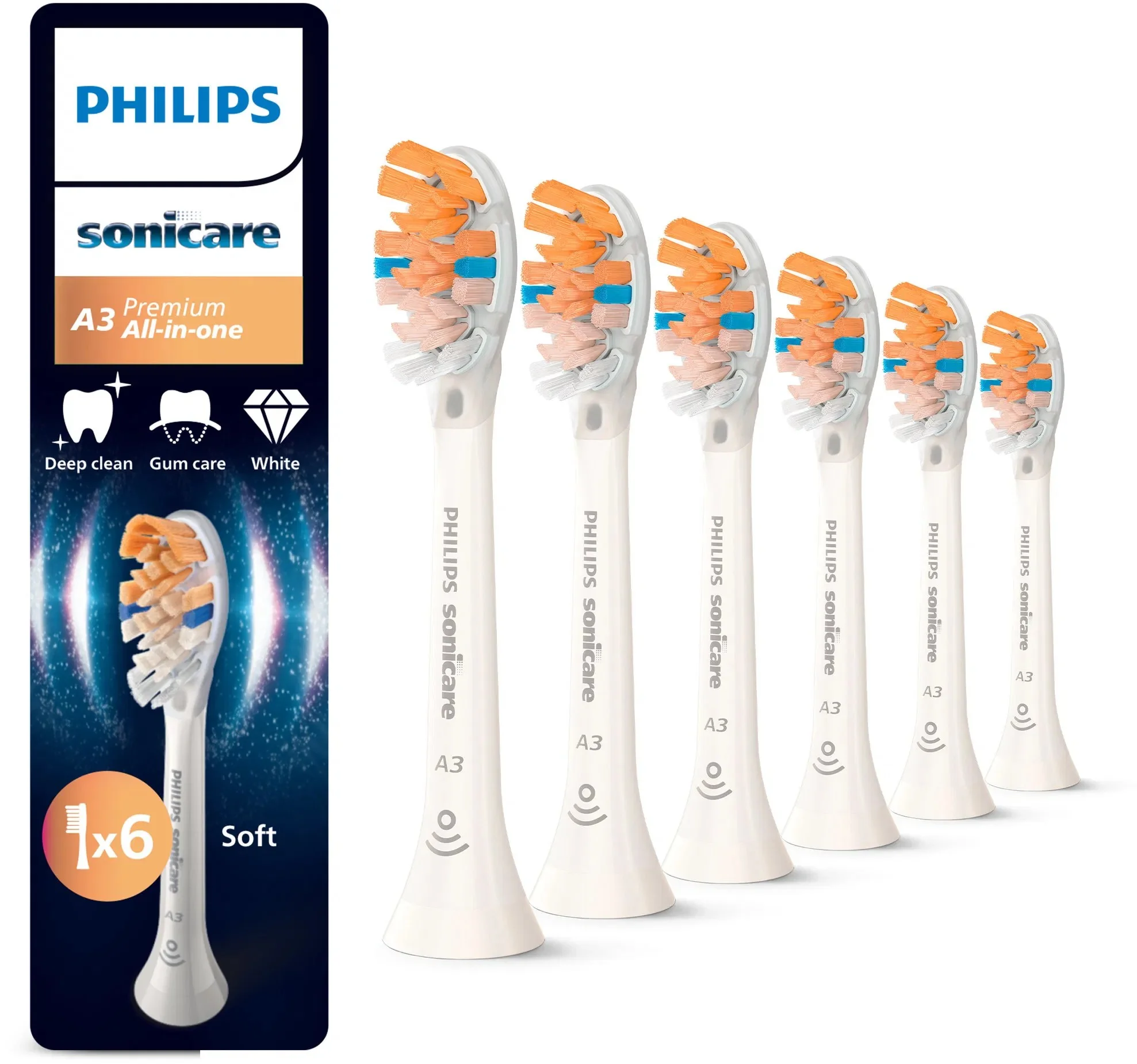 Philips Sonicare Premium All-in-One HX9096/87 náhradní hlavice 6 ks
