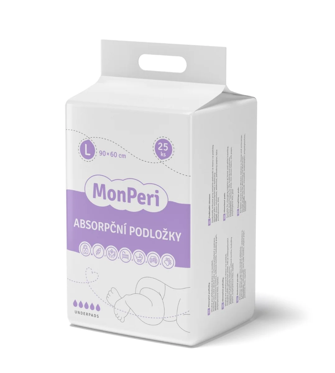 MonPeri Absorpční podložky L 60 x 90 cm 25 ks