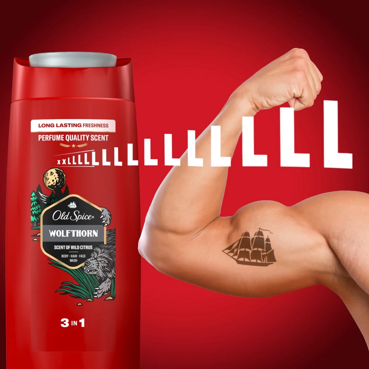 Old Spice Wolfthorn Pánský sprchový gel 3v1 675 ml