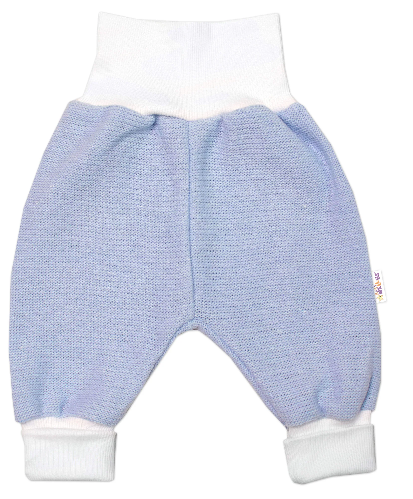 Baby Nellys 3D sada Hand made, kabátek, kalhoty, botičky, modrá,68
