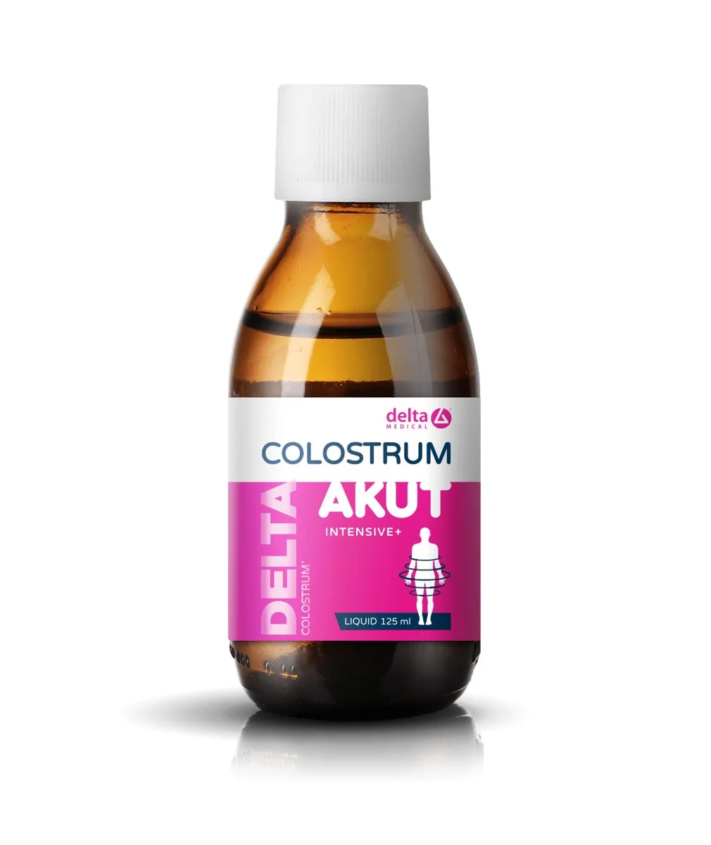 DELTA Colostrum Akut Intensive+ příchuť jahoda 125 ml