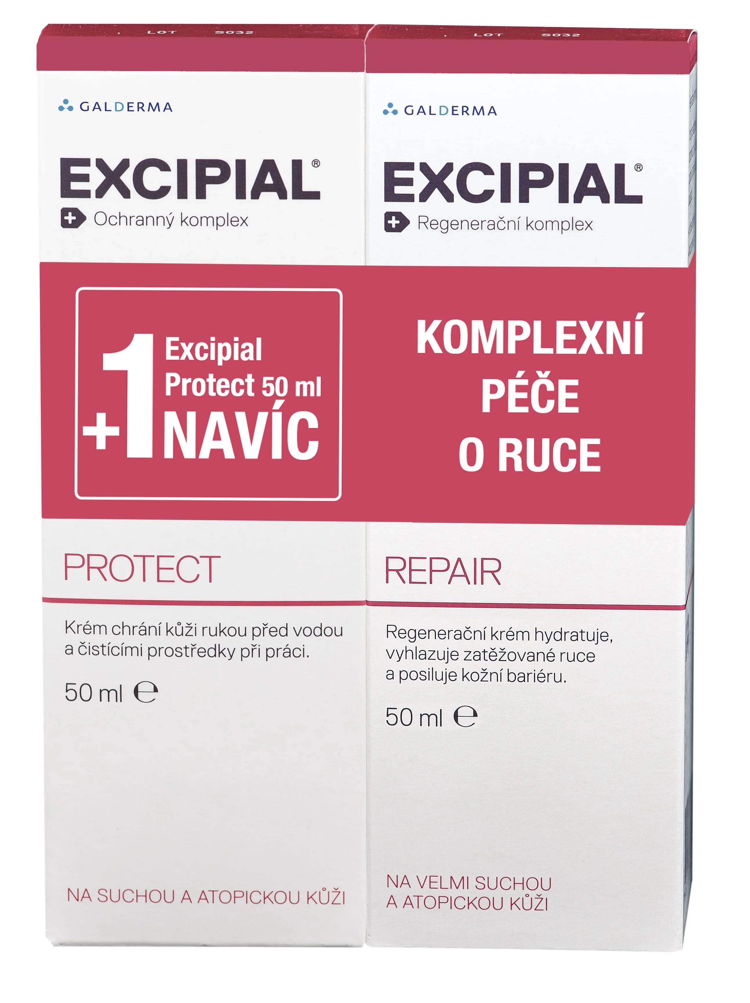 Excipial Repair + Excipial Protect NAVÍC 2 x 50 ml Krém