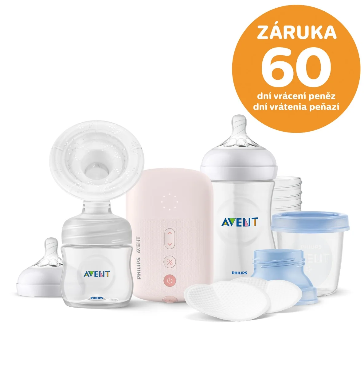 Philips Avent Odsávačka mateřského mléka Natural elektronická Single set 