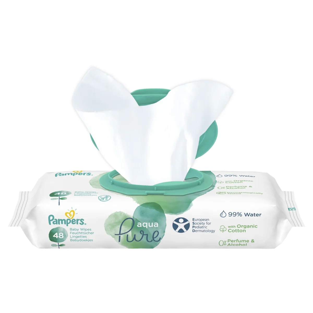 Pampers Aqua Pure vlhčené ubrousky 48 ks