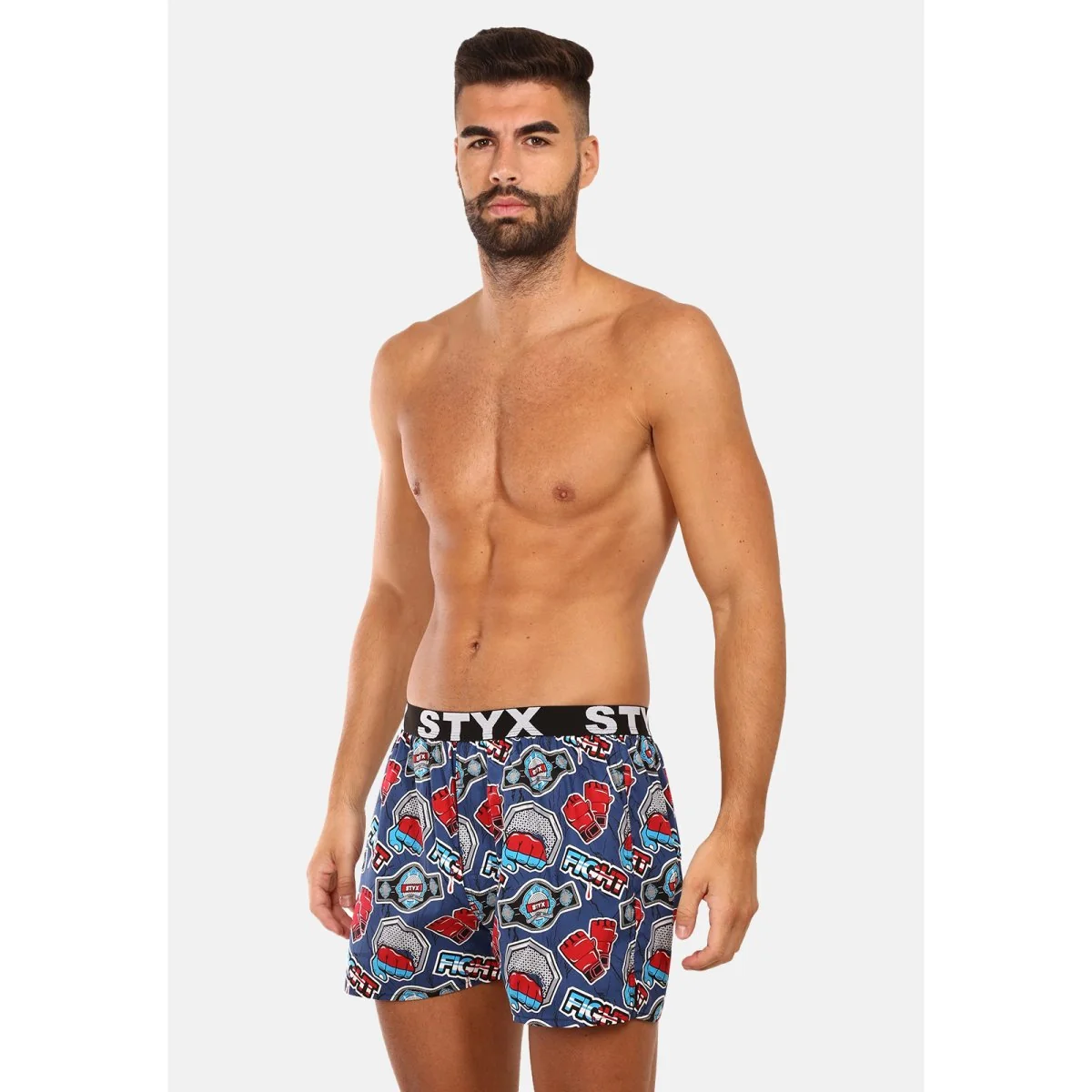 Styx Pánské trenky art sportovní guma fight (B1556) M