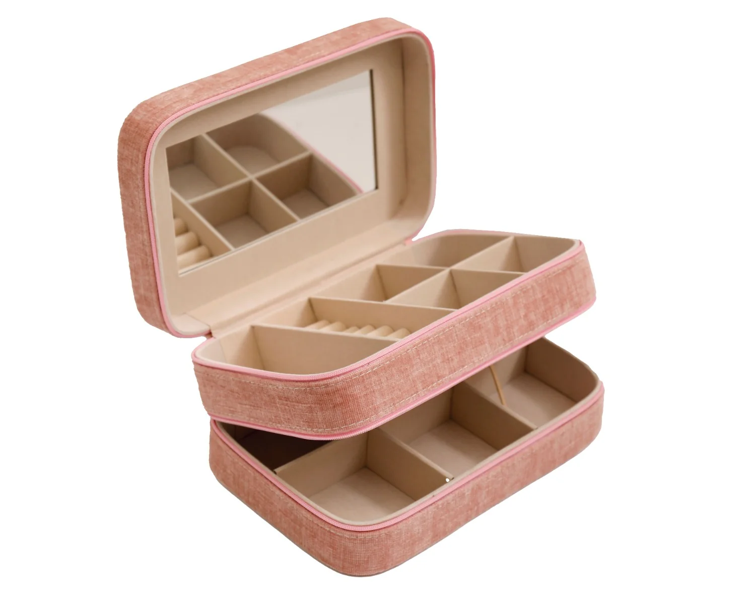 Sifcon Dvouvrstvá šperkovnice 10x23 cm růžová