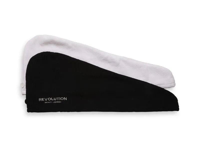 Revolution Haircare Microfibre Hair Wrap Black/White