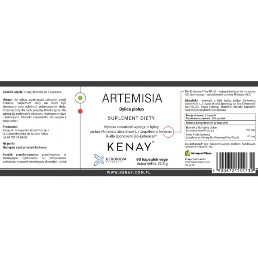 Kenay Artemisia bylina pelyněk 60 kapslí