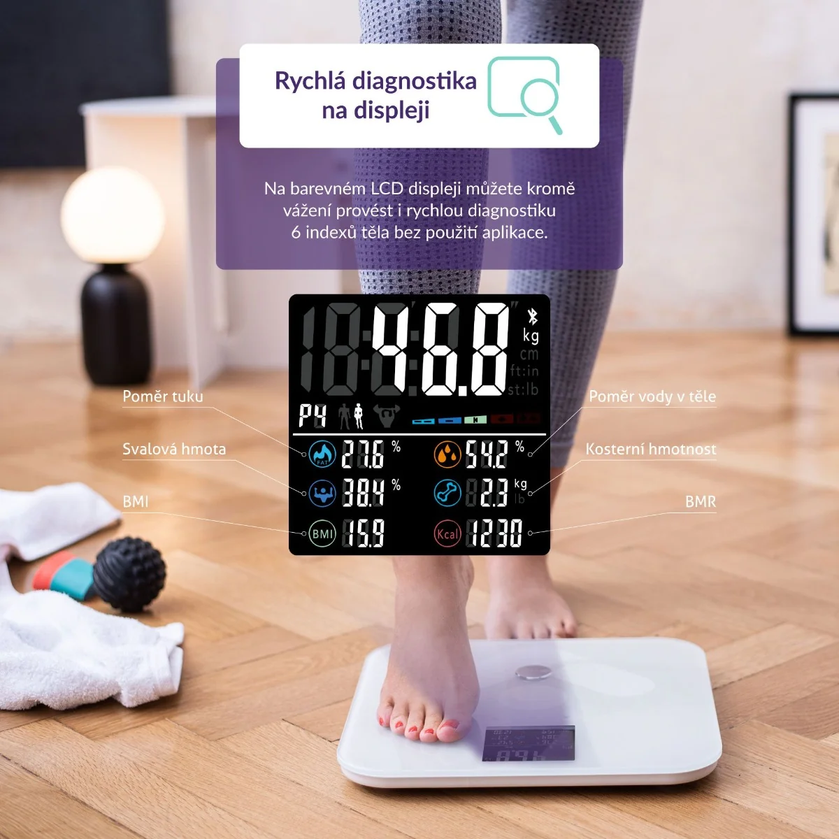 Truelife FitScale W7 BT White digitální váha