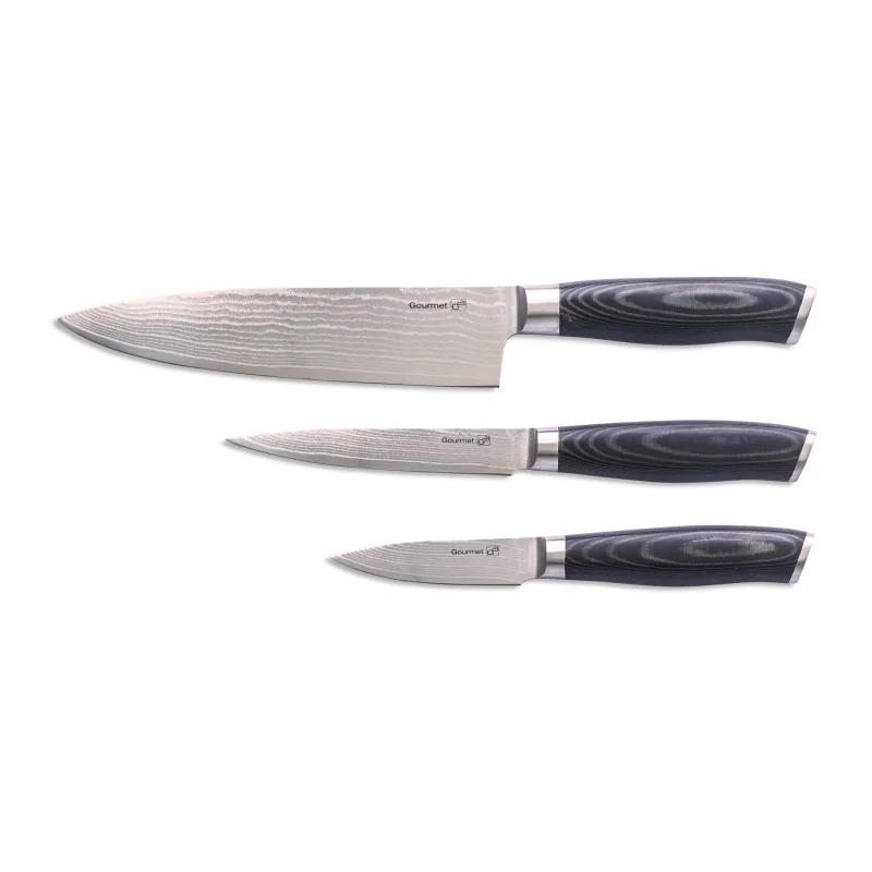 G21 Sada nožů Gourmet Damascus small box 3 ks