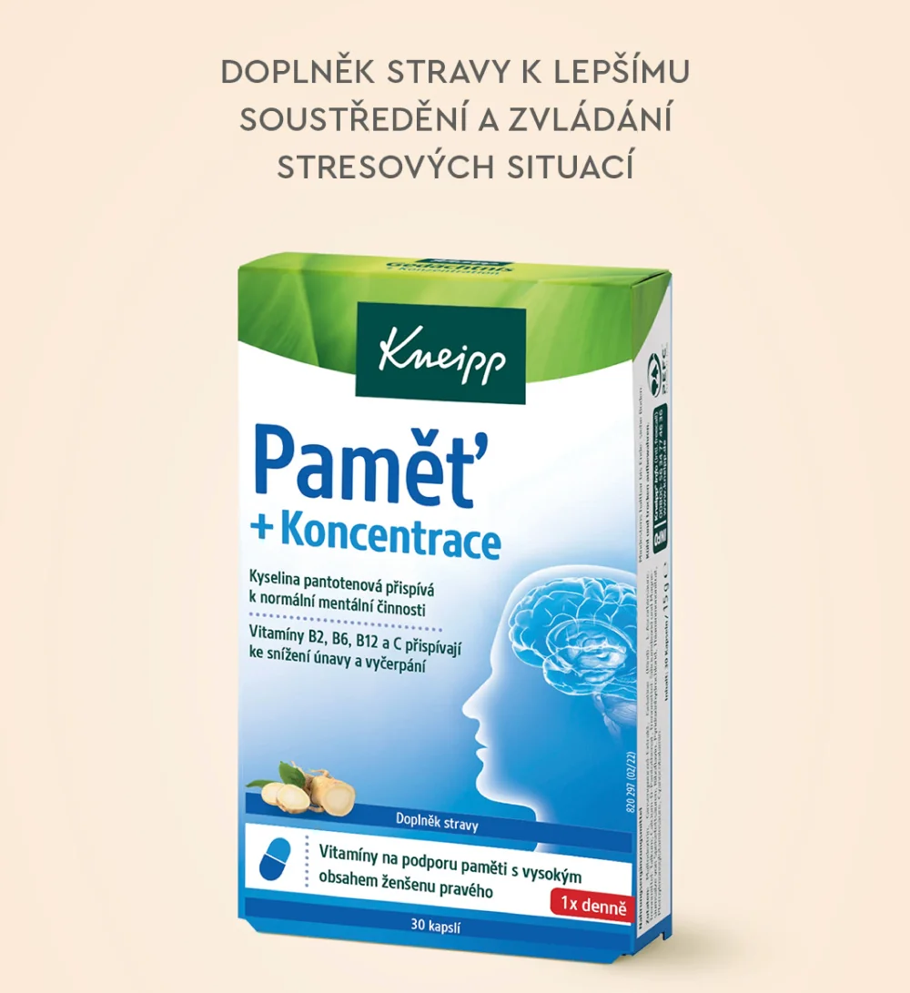 Kneipp Paměť + Koncentrace 30 tobolek