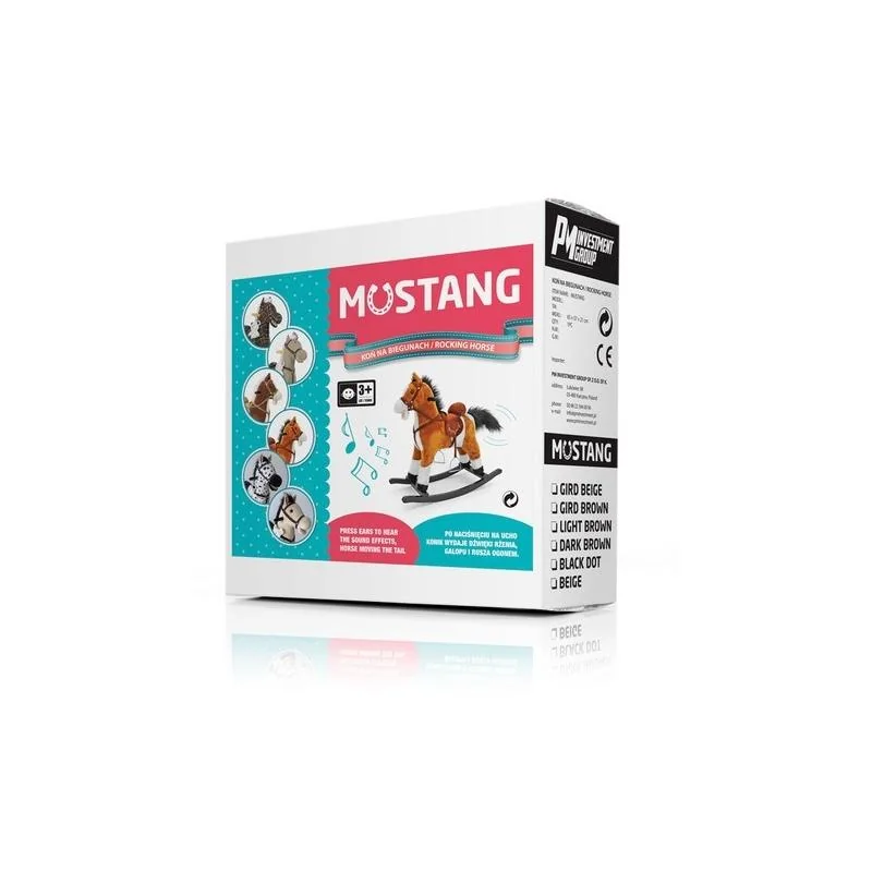 Adam Toys Houpací kůň Mustang Dark Brown