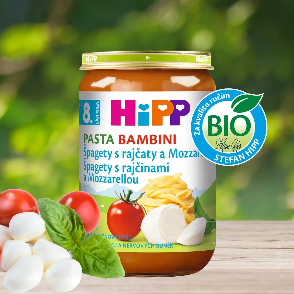 Hipp BIO Pasta Bambini Rajčata se špagetami a mozarellou 220 g
