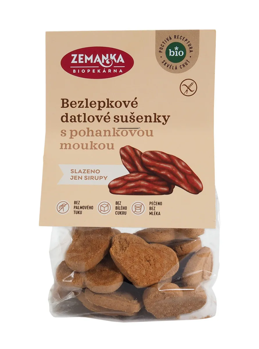 Zemanka BIO Bezlepkové sušenky pohankovo-datlové 100 g