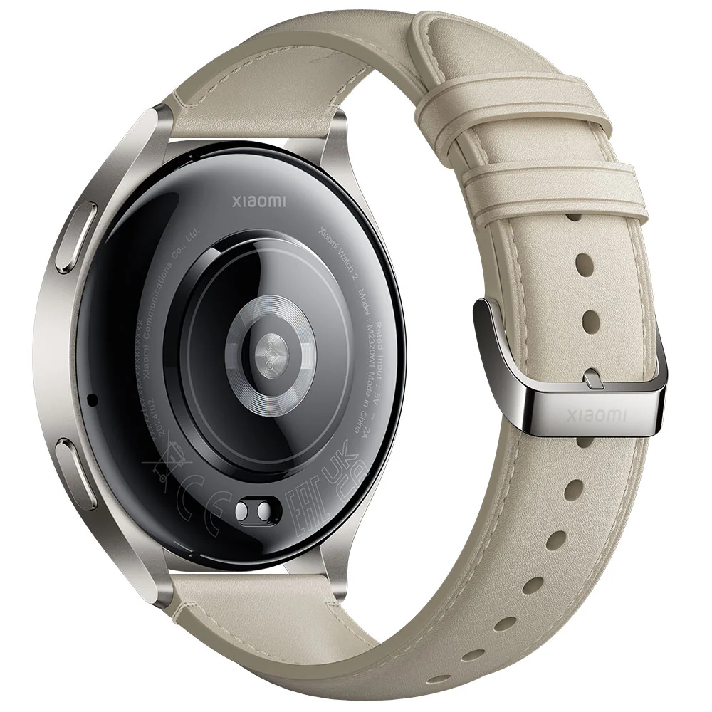 Xiaomi Watch 2 Titan Gray with White Leather Strap chytré hodinky