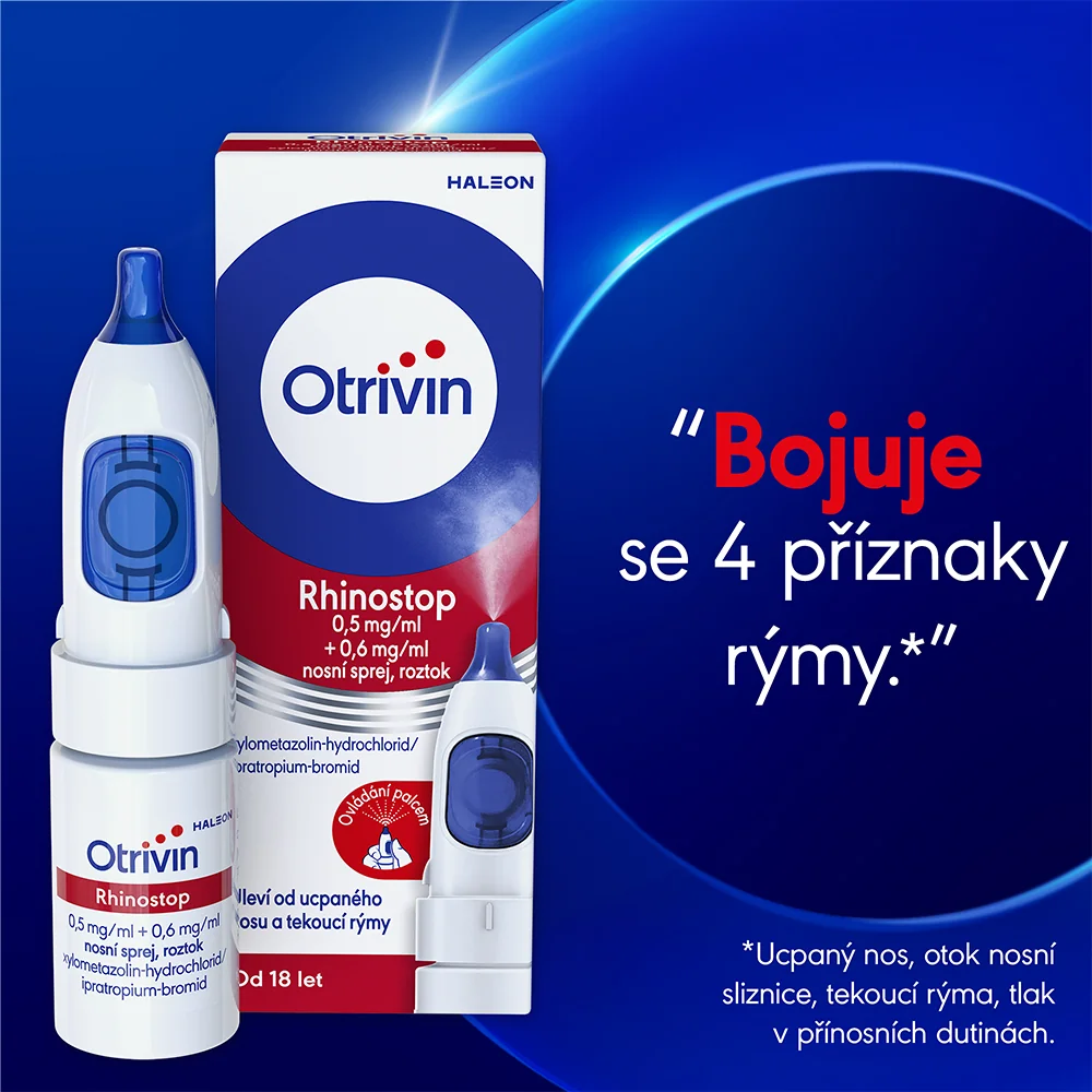 Otrivin Rhinostop 0,5 mg/ml + 0,6 mg/ml nosní sprej, roztok 10 ml