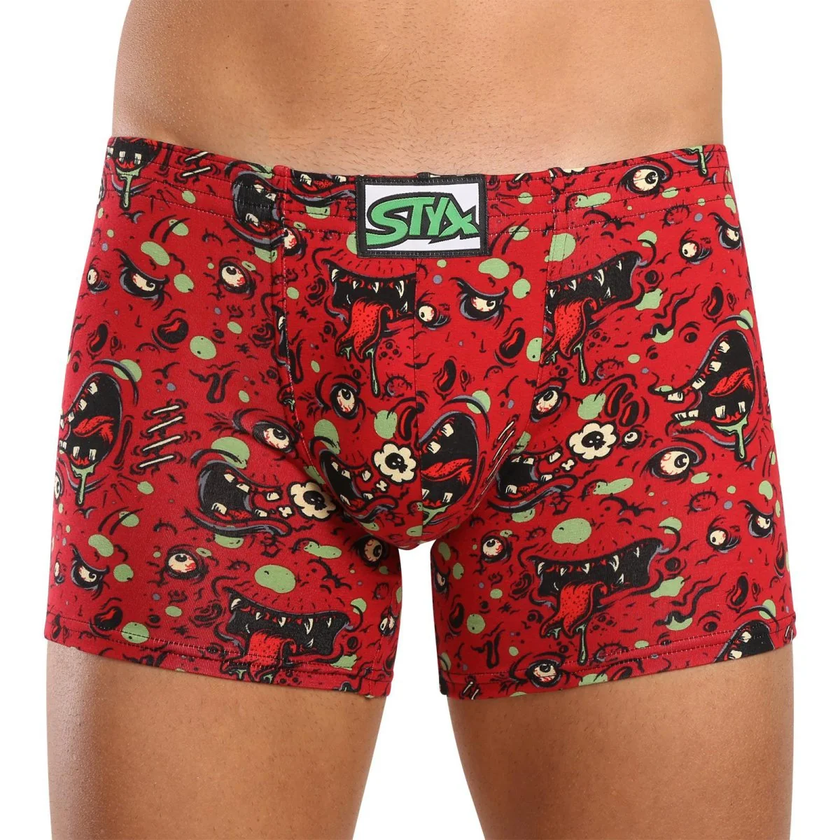 Styx Pánské boxerky long art klasická guma zombie (F1451) XXL