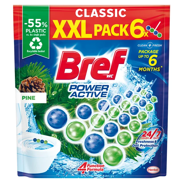 Bref Power Aktiv Pine WC blok 6x50 g