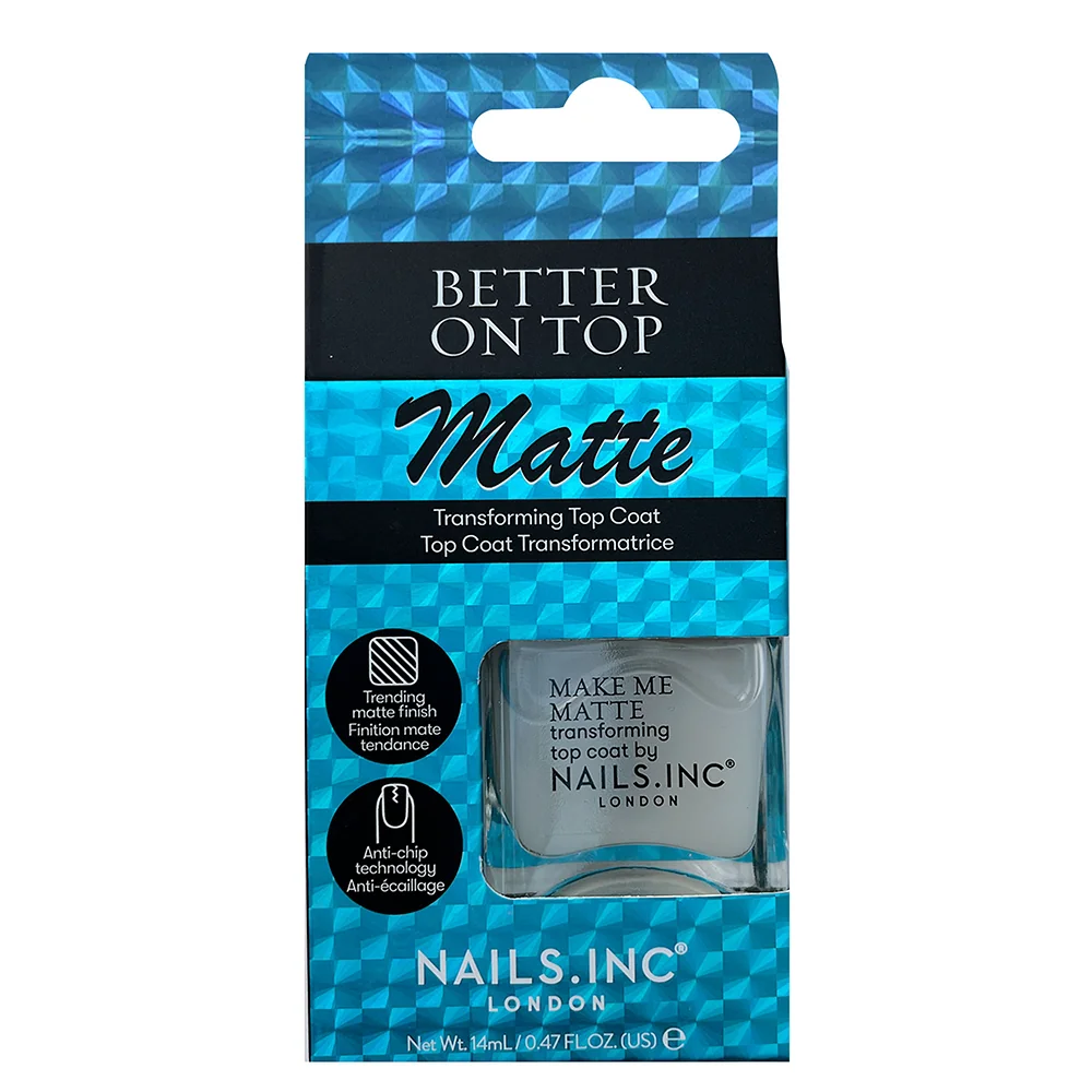Nails Inc. Treatment Better on Top Matte vrchní lak na nehty 14 ml