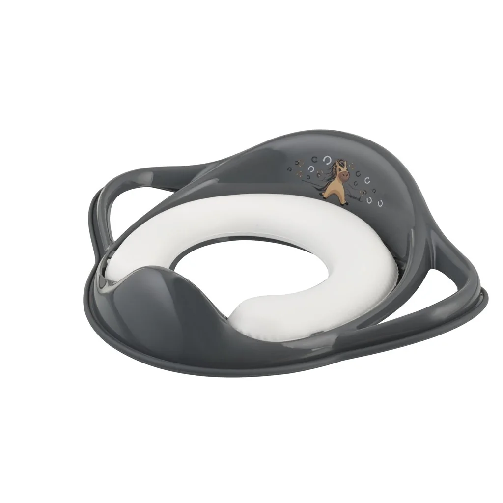 Maltex Redukce na WC s úchyty měkká Koník Minimal - steel grey