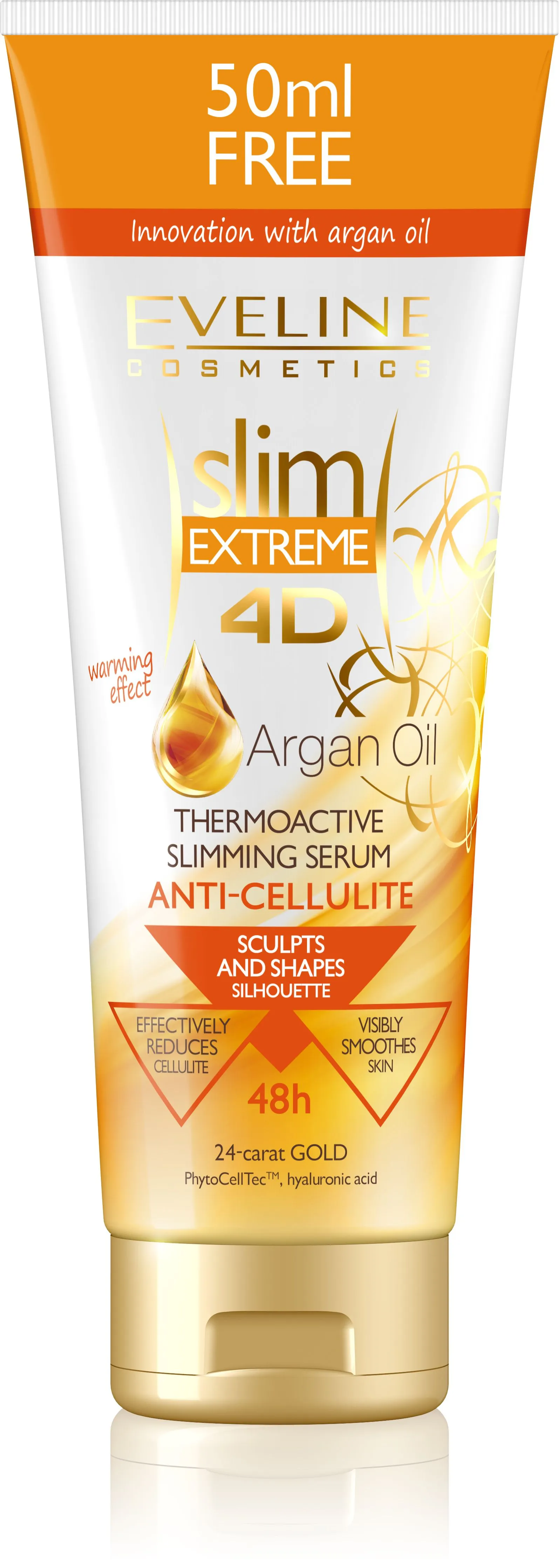 Eveline SLIM 4D Argan Thermoactive zeštíhlující sérum 250 ml