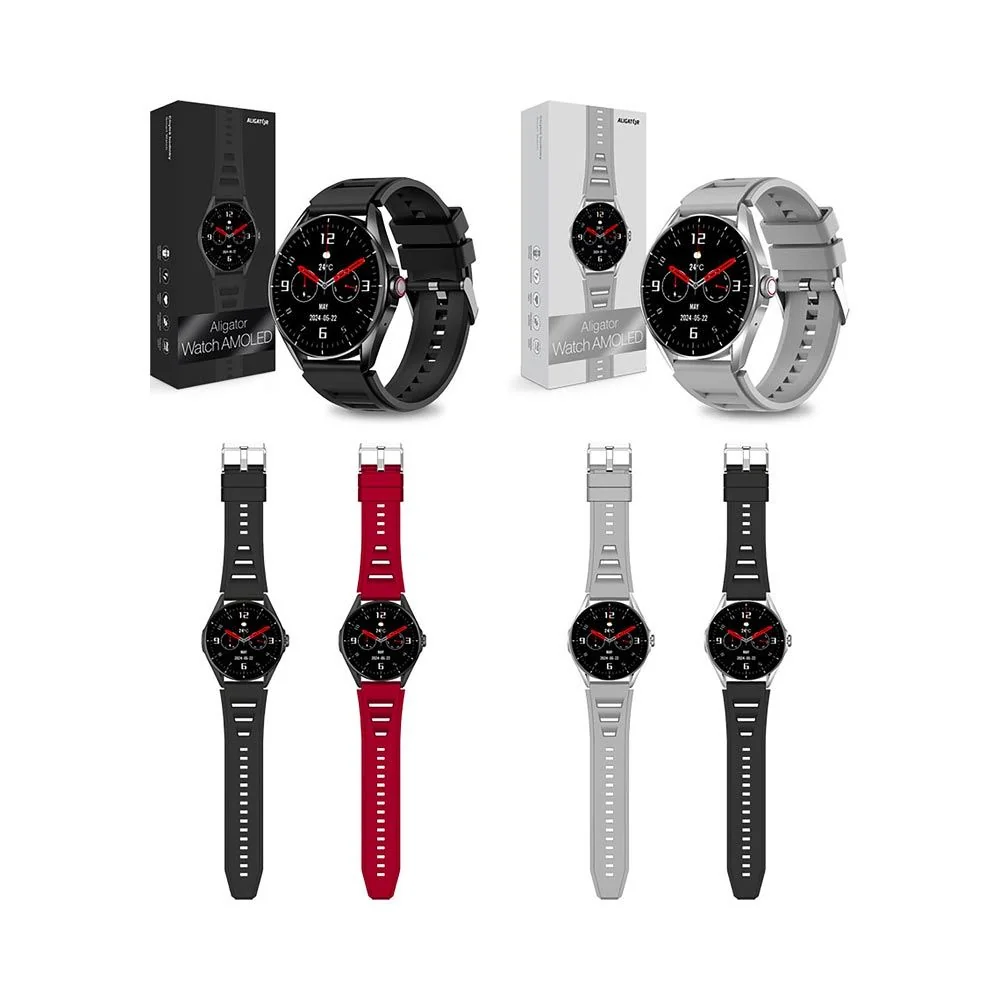 Aligator Smart Watch AMOLED chytré hodinky black