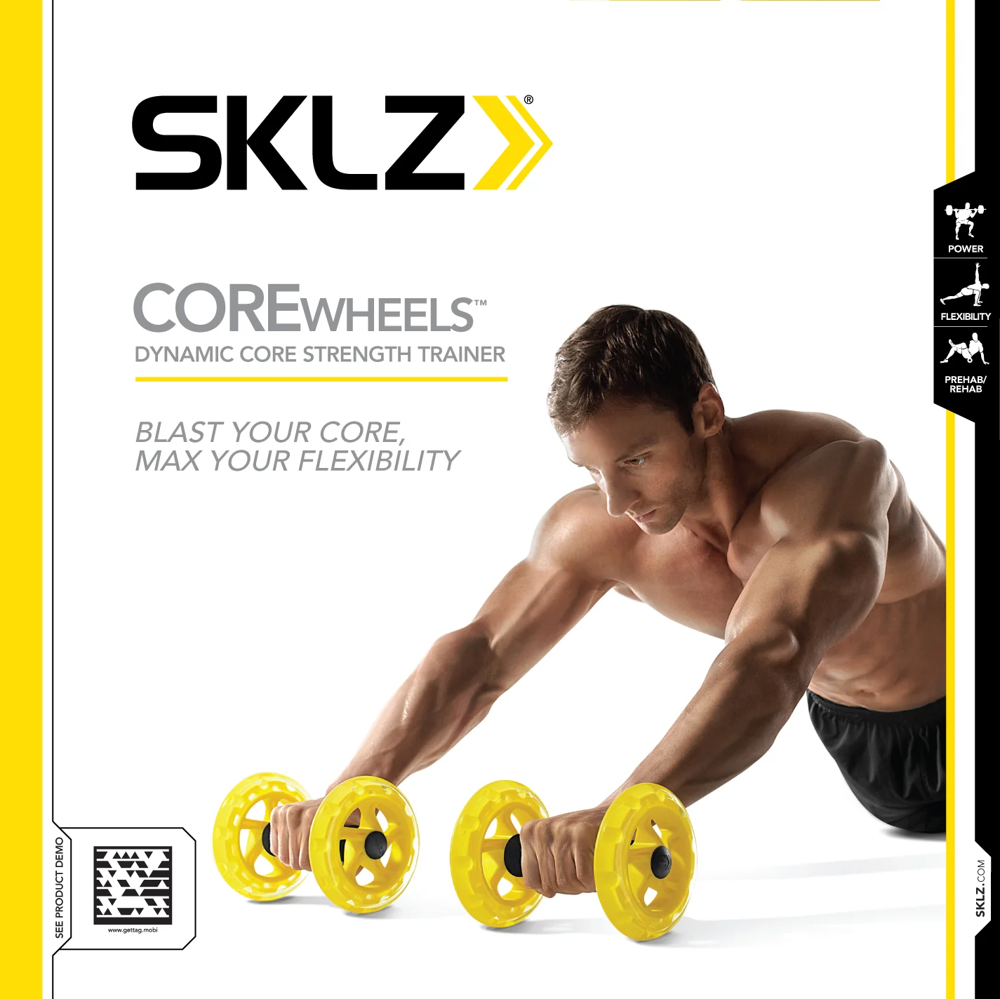 SKLZ Core Wheels, posilovací kolečka