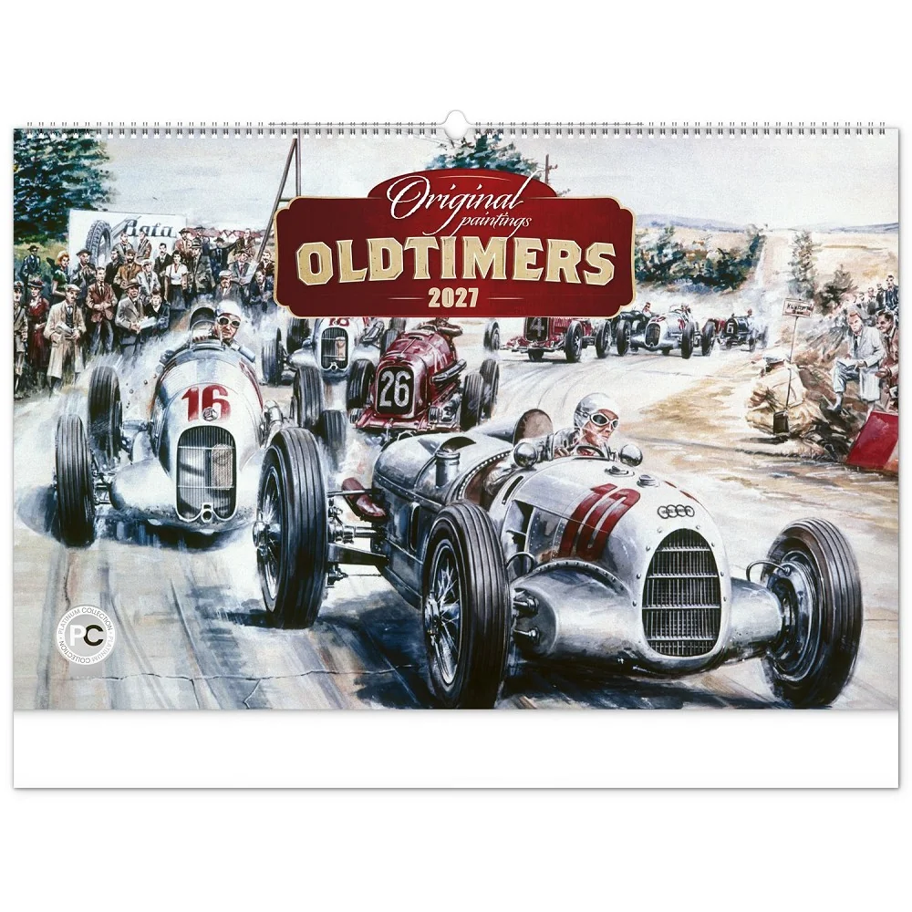 NOTIQUE Nástěnný kalendář Oldtimers - Václav Zapadlík 2027 64 × 42 cm
