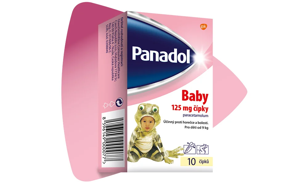 Panadol Baby 125 mg čípky 10 ks