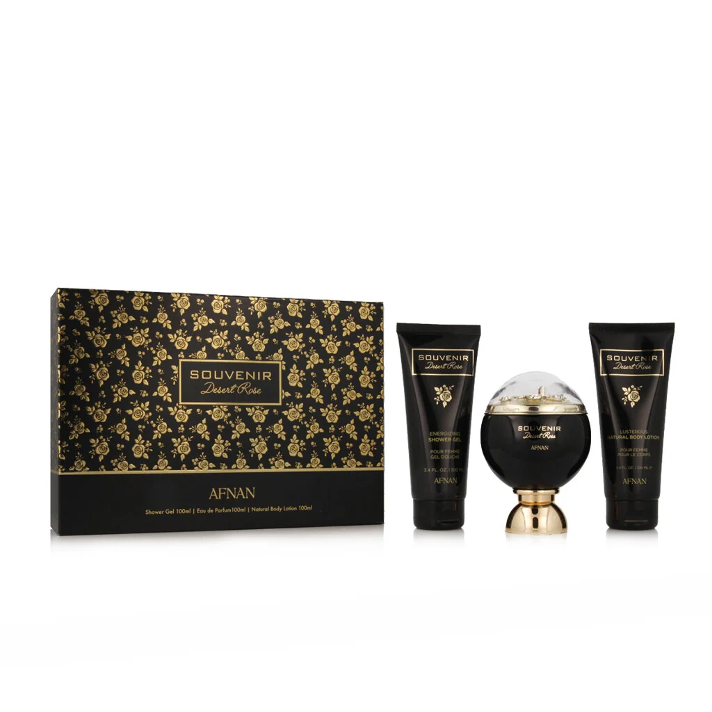 Afnan Souvenir Desert Rose EDP 100 ml + SG 100 ml + BL 100 ml W 
