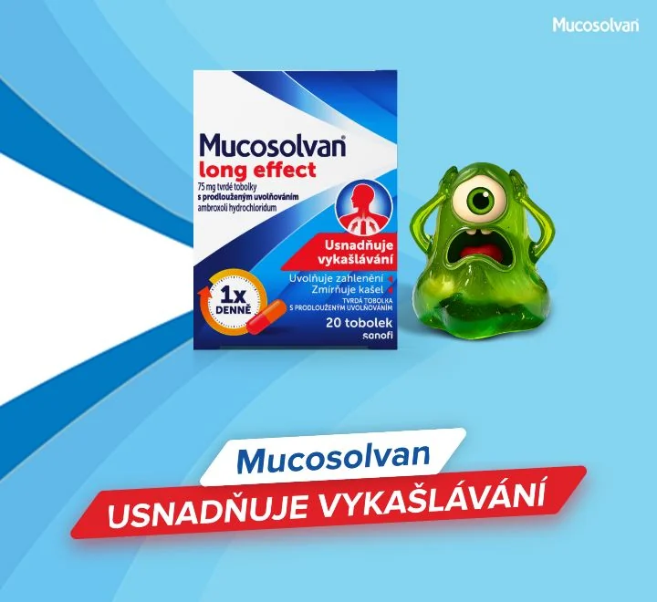 Mucosolvan. Usnadňuje vykašlávání.