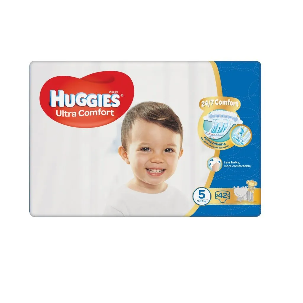 Huggies Ultra Comfort Jumbo vel. 5 12-22 kg dětské plenky 42 ks
