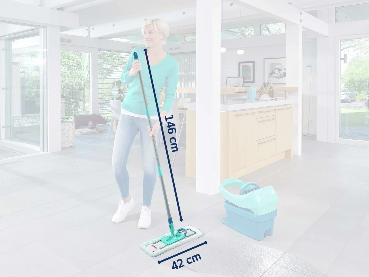 Leifheit PROFI XL Micro Duo podlahový mop + náhrada SuperDuster Floor