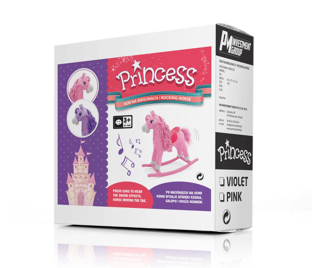 Milly Mally Houpací koník pro děti Princess, lila