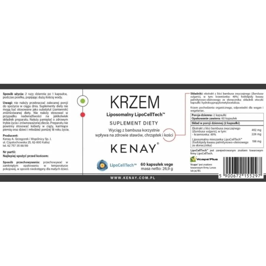 Kenay Křemík liposomální LipoCellTech 60 kapslí