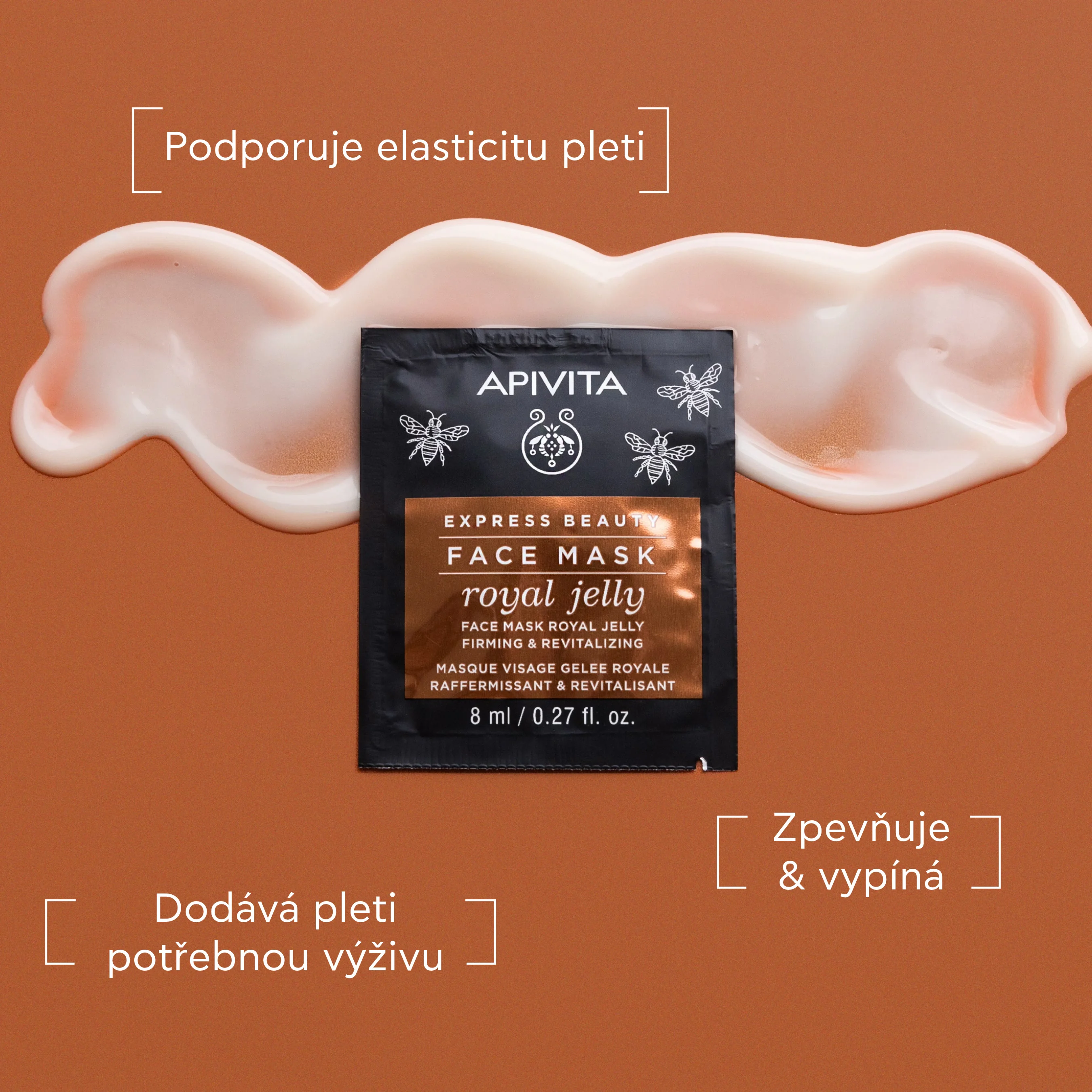 APIVITA Express Beauty Royal Jelly pleťová maska 2x8 ml