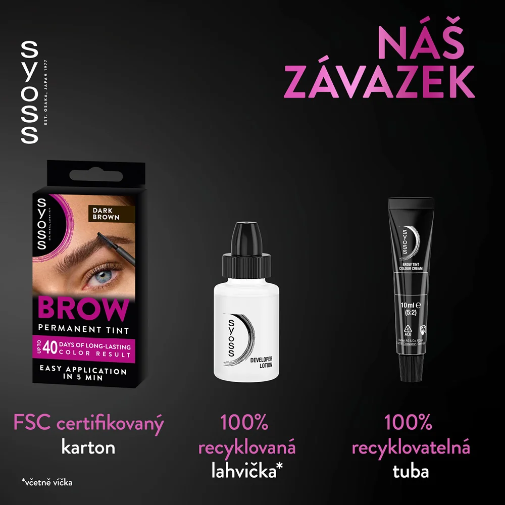 Syoss Brow Tint barva na obočí tmavě hnědá 17 ml