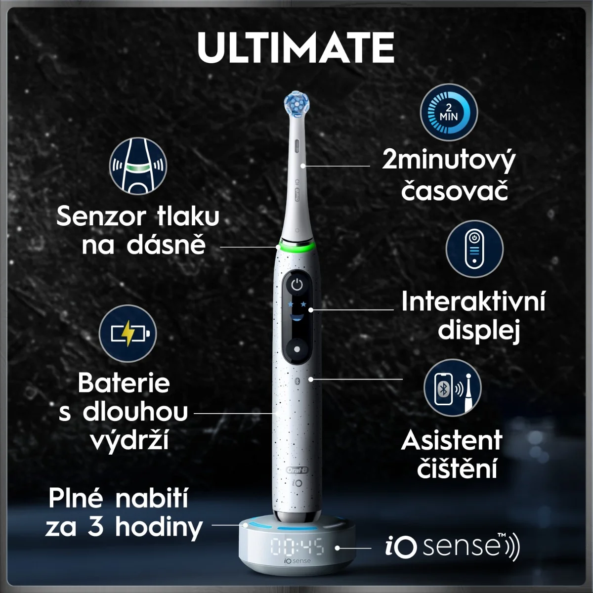 Oral-B iO Series 10 Stardust White elektrický zubní kartáček