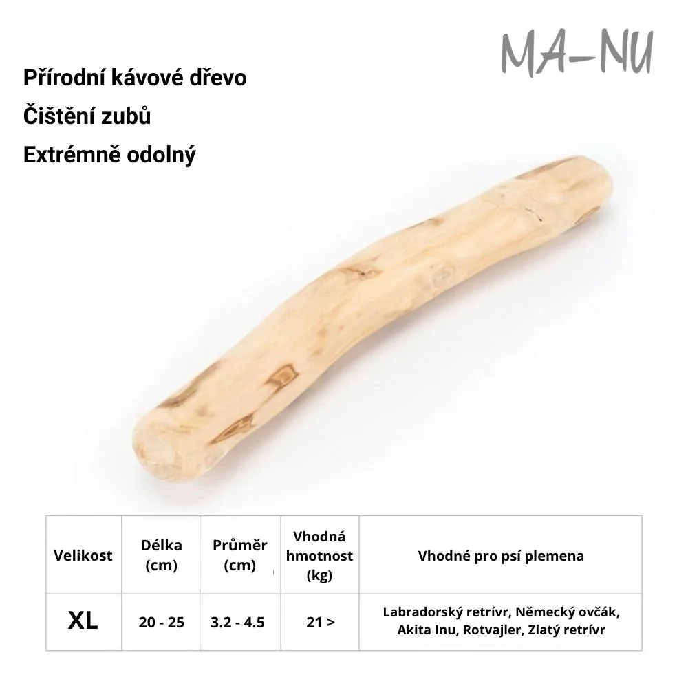 MA-NU Žvýkací Kávové dřevo XL