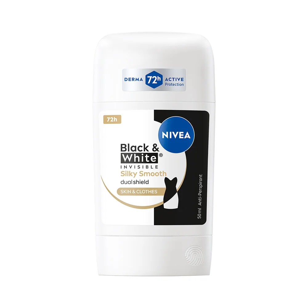 Nivea Black&White Silky Smooth tuhý antiperspirant 50 ml