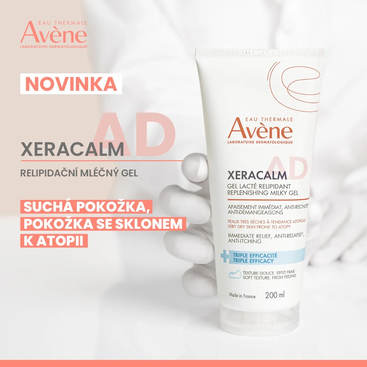 Avène Xeracalm AD relipidační mléčný gel 200 ml