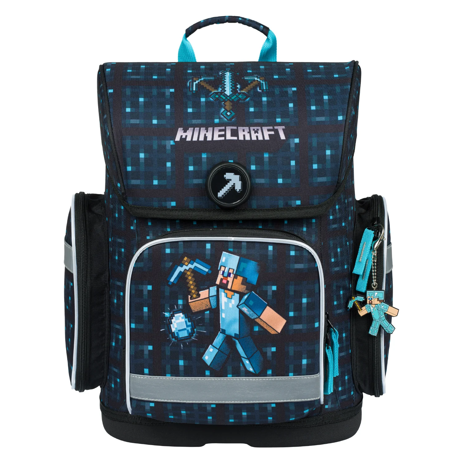 Baagl Školní aktovka Ergo Minecraft Blue Axe
